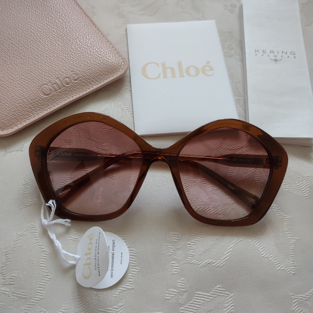 New 🎀 Luxury Made in Italy sunglasses brown orange eyewear